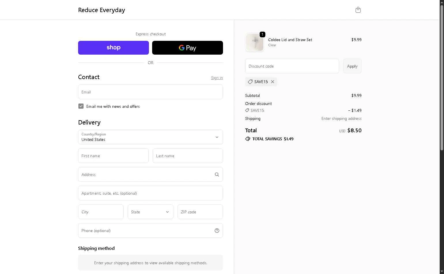 Reduce checkout page showing Reduce coupon code box | Screenshot taken by SimplyCodes community member on Feb 2, 2026