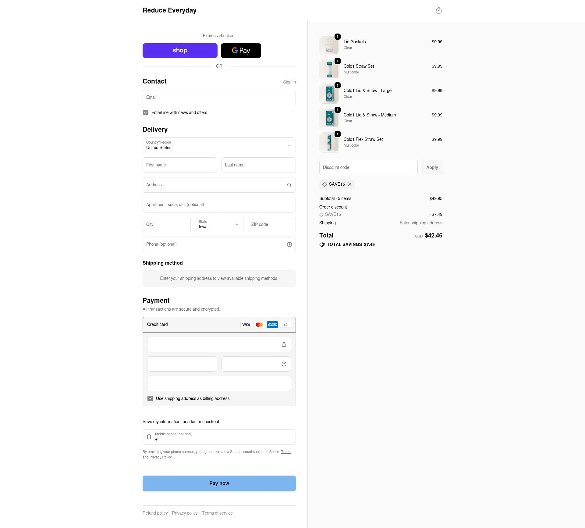 Reduce checkout page showing Reduce coupon code box | Screenshot taken by SimplyCodes community member on Feb 6, 2026