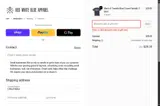 Red White Blue Apparel coupon verification screenshot