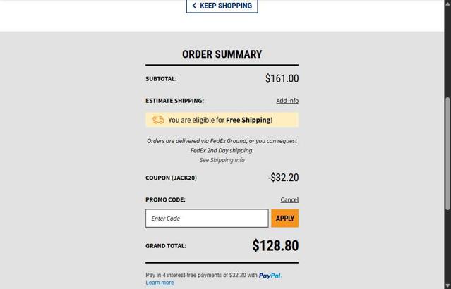 RefrigiWear checkout page showing RefrigiWear promo code box | Screenshot taken by SimplyCodes community member on Sep 6, 2025