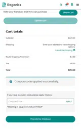 ANNA10 coupon verification screenshot