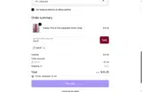 SHOP coupon verification screenshot