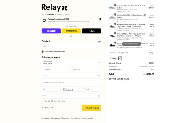 Relay Goods checkout page showing Relay Goods discount code box | Screenshot taken by SimplyCodes community member on Apr 17, 2025