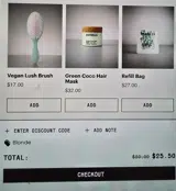 Blonde coupon verification screenshot
