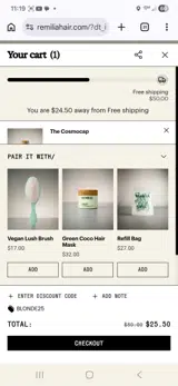 BLONDE25 coupon verification screenshot