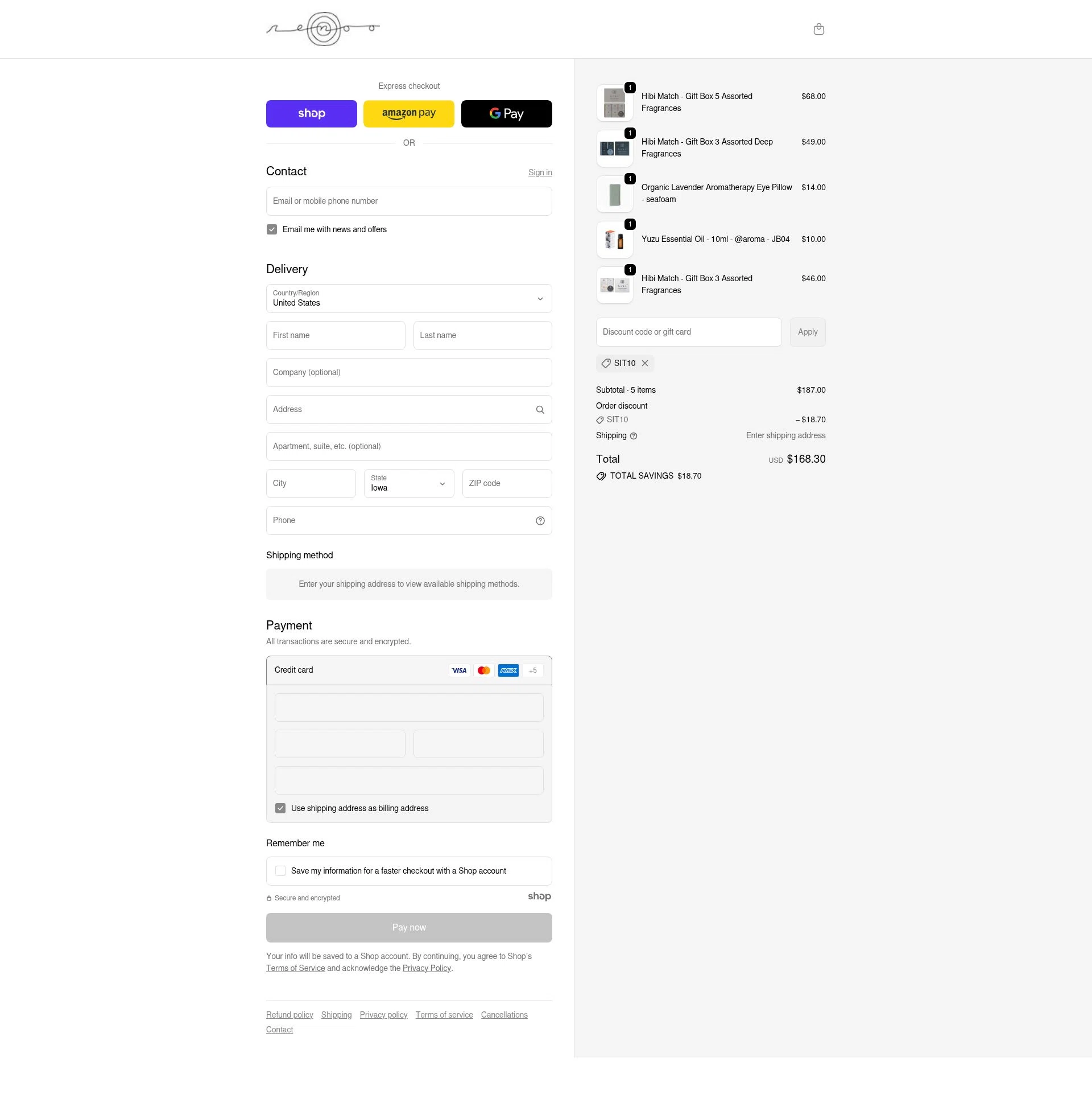 renoo.life checkout page showing renoo.life promo code box | Screenshot taken by SimplyCodes community member on Dec 10, 2025