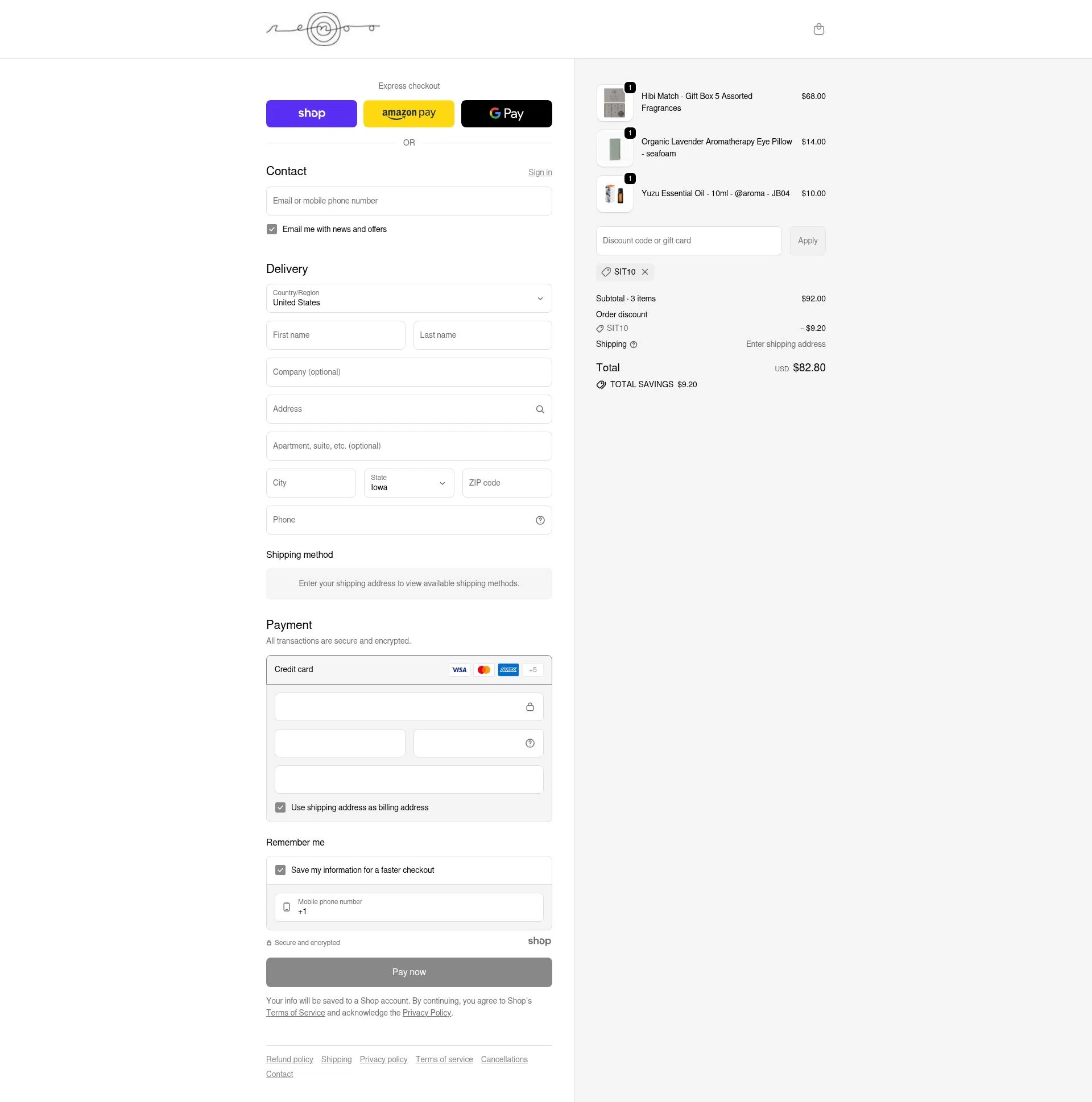 renoo.life checkout page showing renoo.life promo code box | Screenshot taken by SimplyCodes community member on Dec 15, 2025
