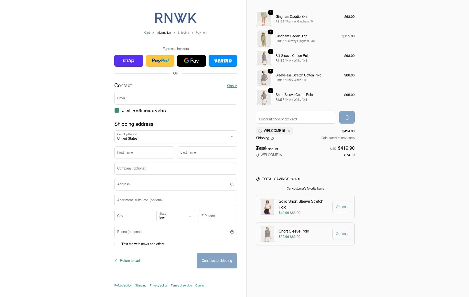 Renwick checkout page showing Renwick promo code box | Screenshot taken by SimplyCodes community member on Feb 15, 2026