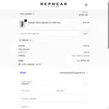 Repwear Fitness coupon verification screenshot