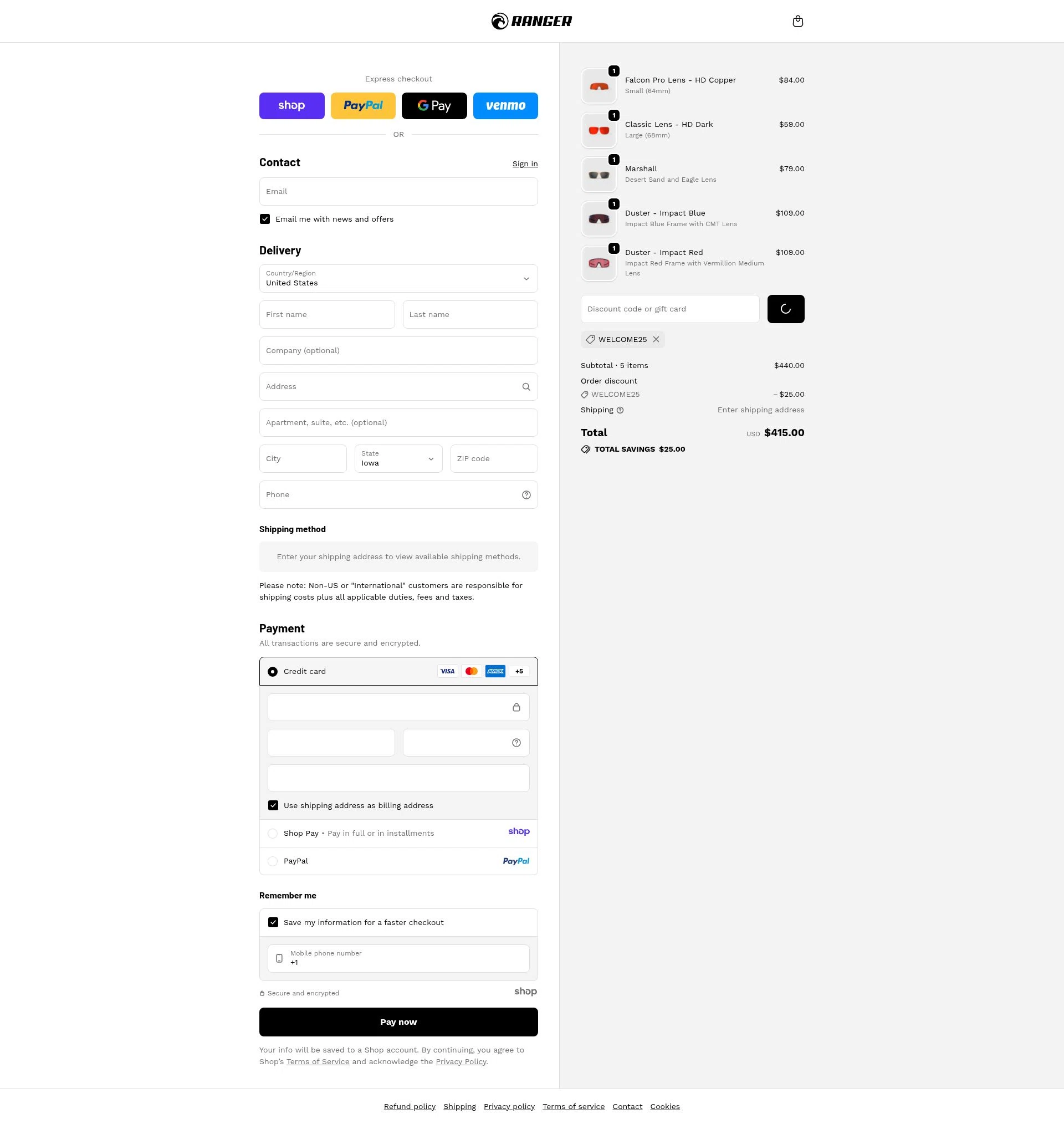 RE Ranger checkout page showing RE Ranger discount code box | Screenshot taken by SimplyCodes community member on Dec 29, 2025