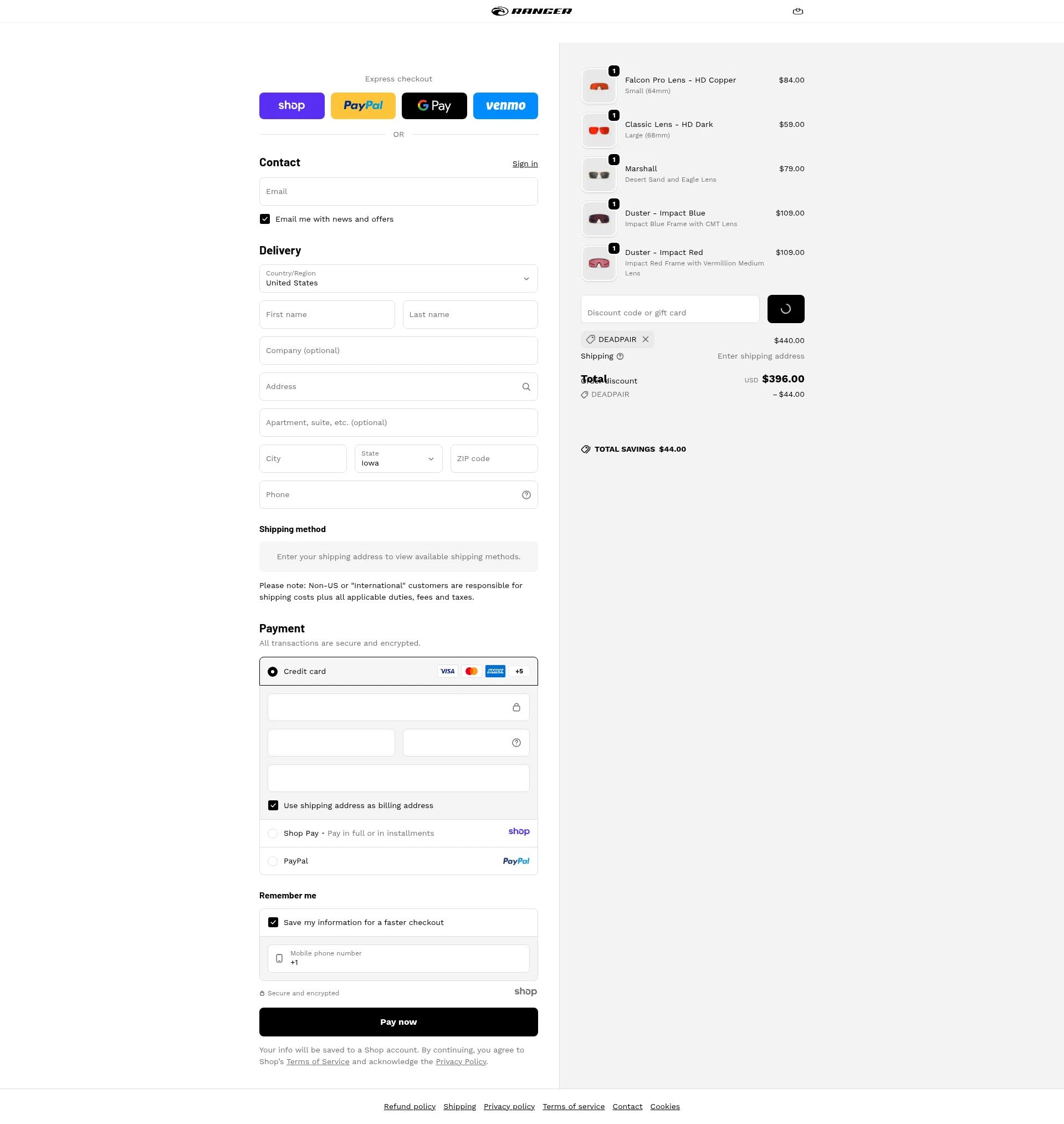 RE Ranger checkout page showing RE Ranger discount code box | Screenshot taken by SimplyCodes community member on Jan 3, 2026