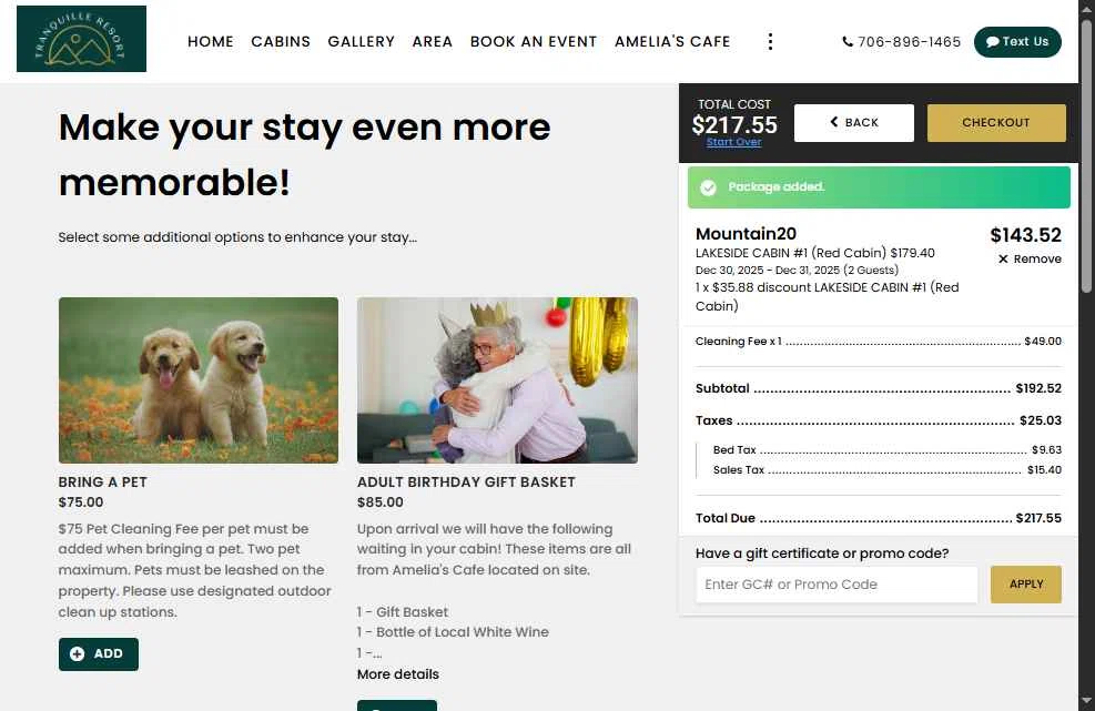 ResNexus checkout page showing ResNexus promo code box | Screenshot taken by SimplyCodes community member on Dec 30, 2025