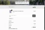 Resonant Botanicals coupon verification screenshot