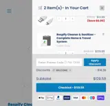 WELCOME coupon verification screenshot