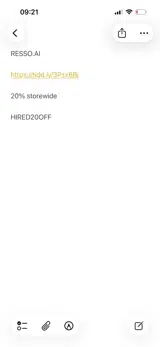 HIRED20OFF coupon verification screenshot
