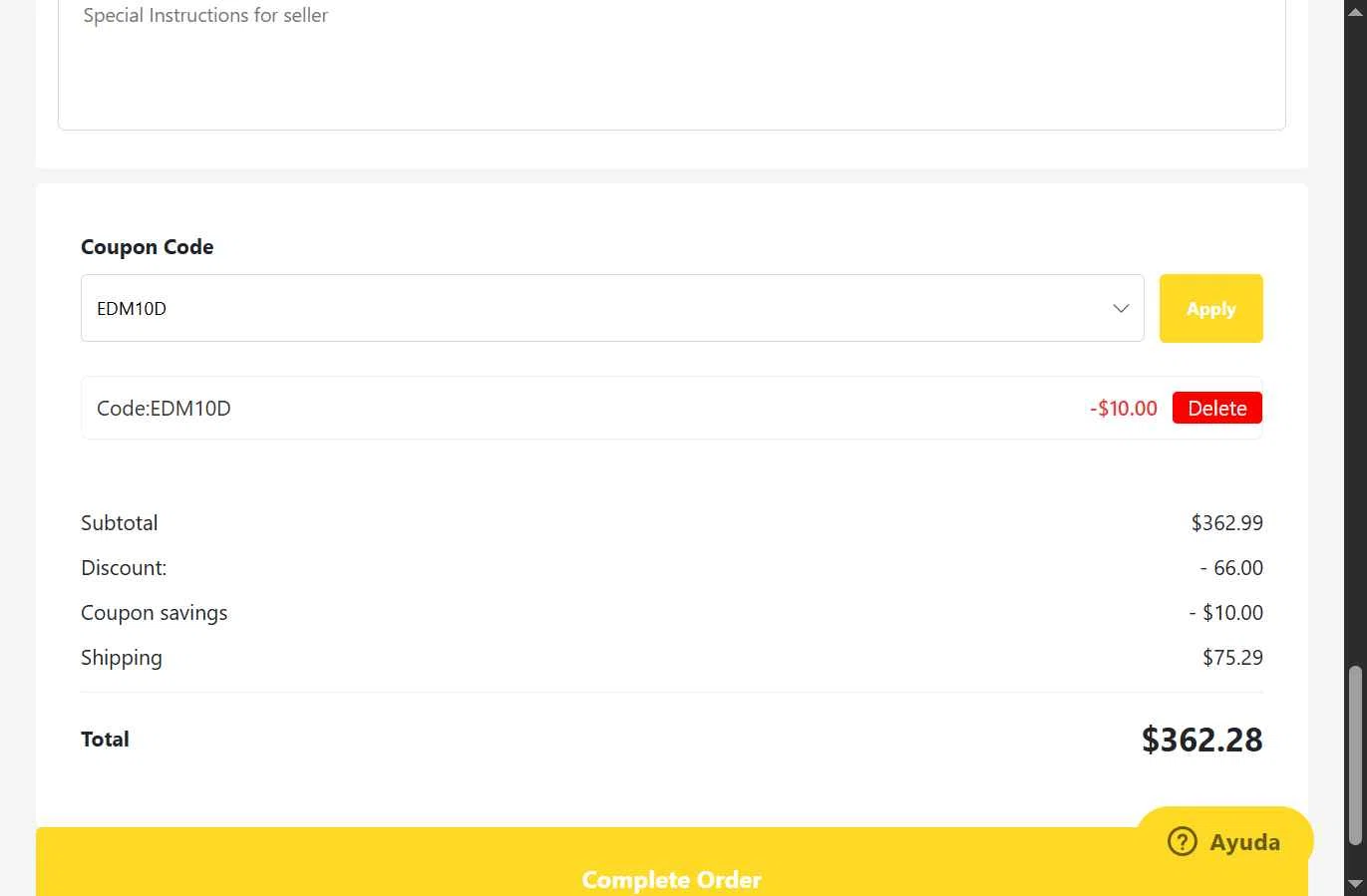Retevis checkout page showing Retevis discount code box | Screenshot taken by SimplyCodes community member on Feb 5, 2026