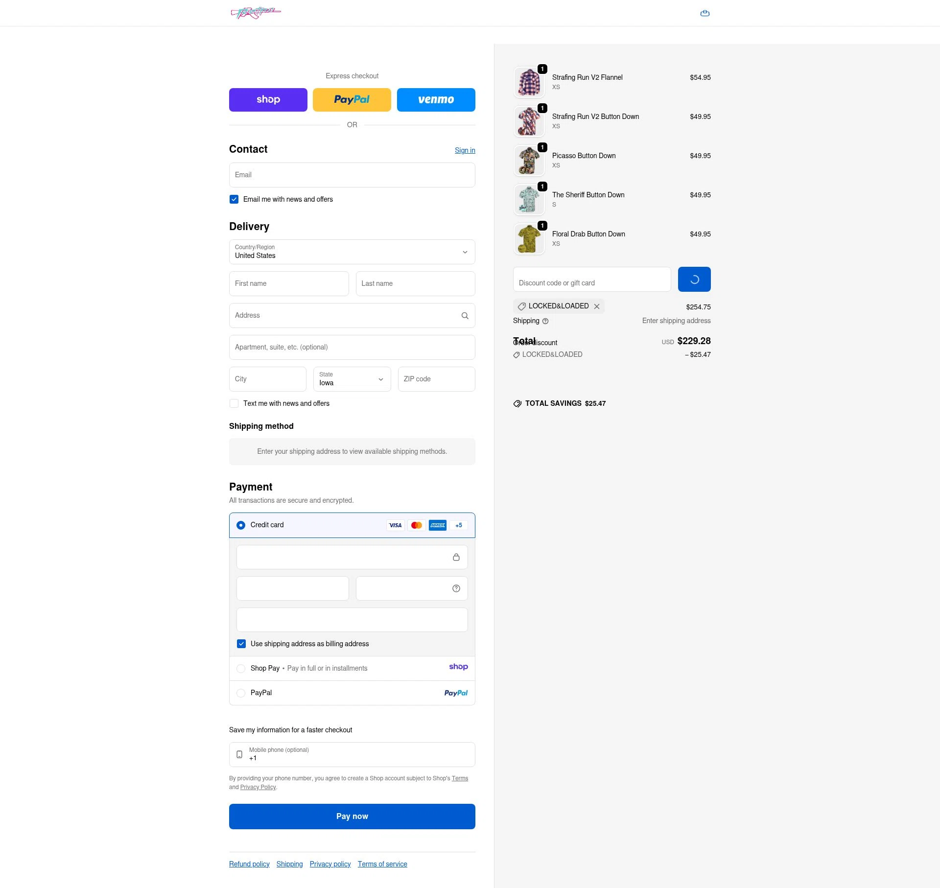 Retro Rifle checkout page showing Retro Rifle discount code box | Screenshot taken by SimplyCodes community member on Jan 18, 2026