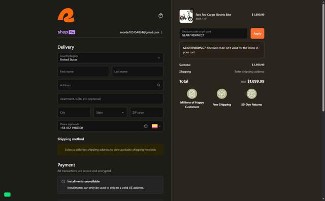 Retrospec checkout page showing Retrospec discount code box | Screenshot taken by SimplyCodes community member on Aug 22, 2025