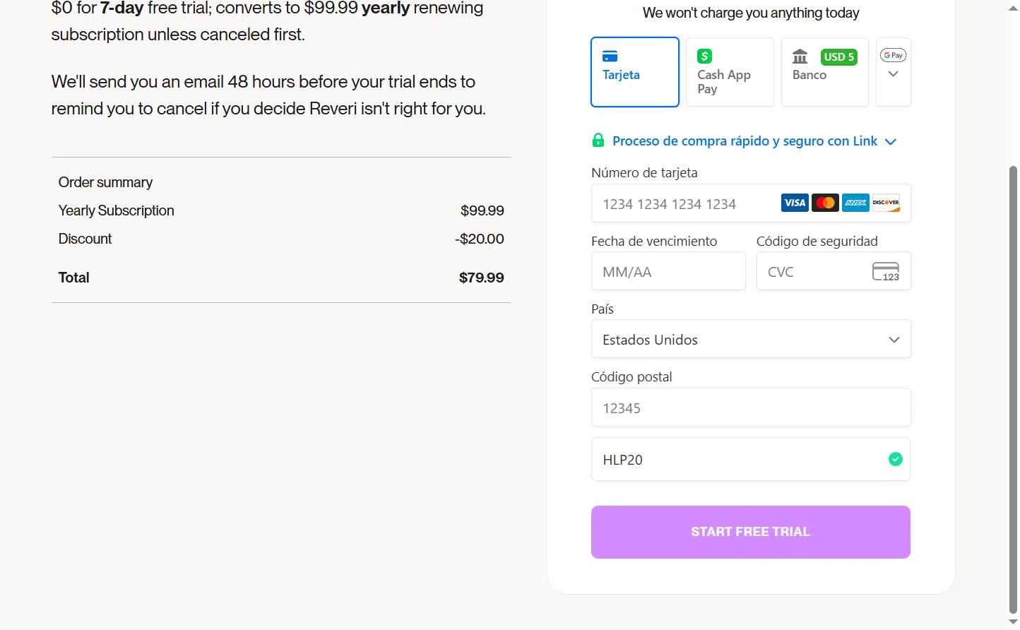 REVERI checkout page showing REVERI discount code box | Screenshot taken by SimplyCodes community member on Nov 27, 2025
