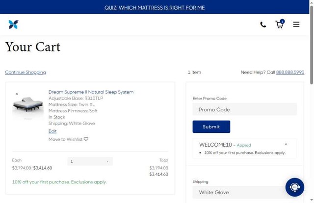 Reverie checkout page showing Reverie promo code box | Screenshot taken by SimplyCodes community member on Aug 19, 2025