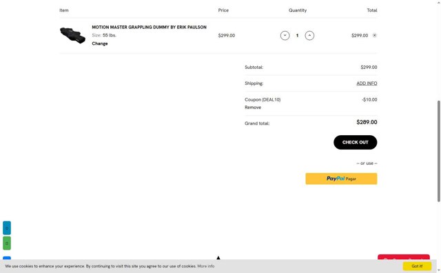Revgear checkout page showing Revgear promo code box | Screenshot taken by SimplyCodes community member on Apr 12, 2025
