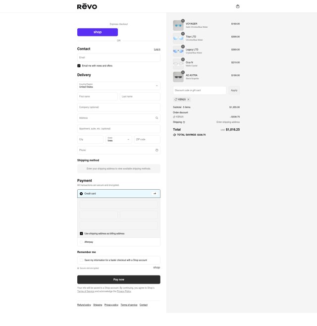 Revo checkout page showing Revo discount code box | Screenshot taken by SimplyCodes community member on Sep 3, 2025
