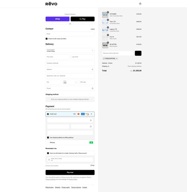 Revo checkout page showing Revo discount code box | Screenshot taken by SimplyCodes community member on Sep 3, 2025