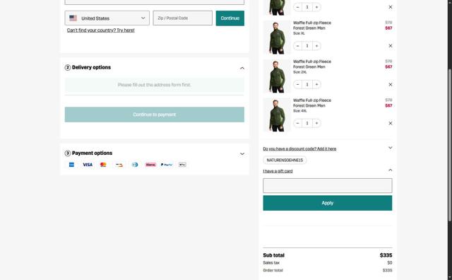 RevolutionRace checkout page showing RevolutionRace promo code box | Screenshot taken by SimplyCodes community member on Aug 13, 2025