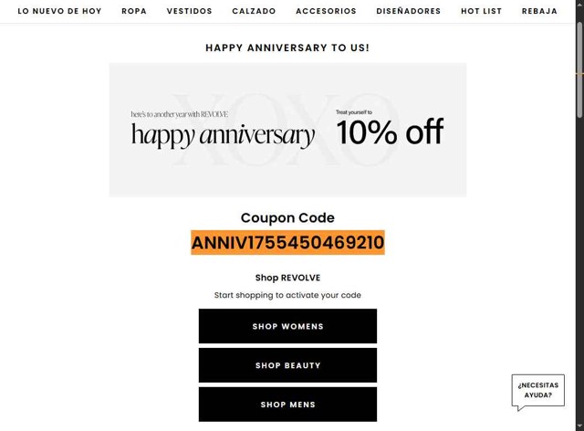Revolve checkout page showing Revolve promo code box | Screenshot taken by SimplyCodes community member on Aug 22, 2025