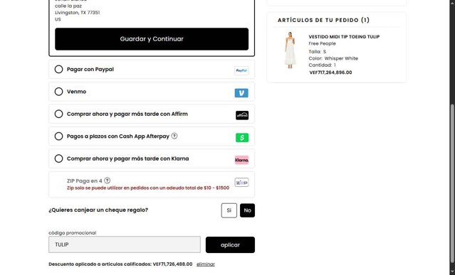 Revolve checkout page showing Revolve promo code box | Screenshot taken by SimplyCodes community member on Aug 21, 2025