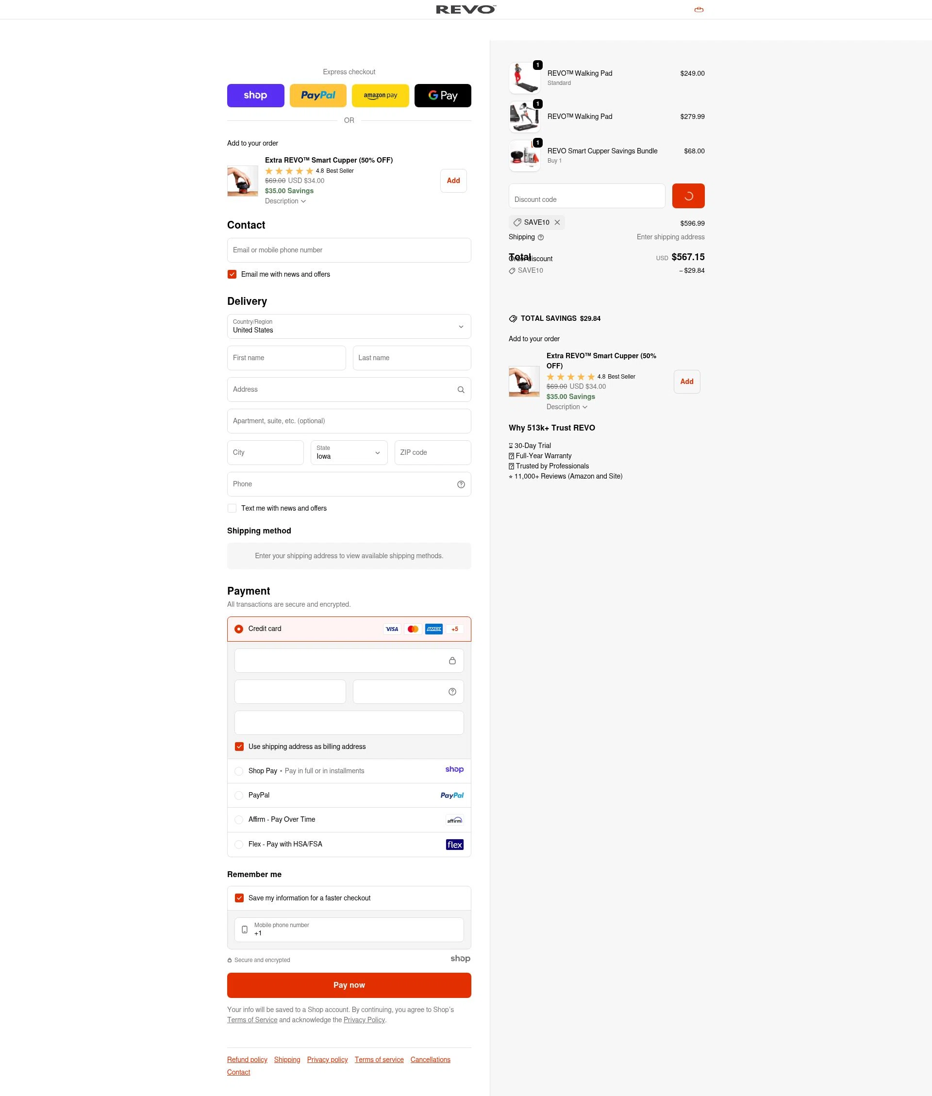 Revomadic checkout page showing Revomadic coupon code box | Screenshot taken by SimplyCodes community member on Jan 2, 2026