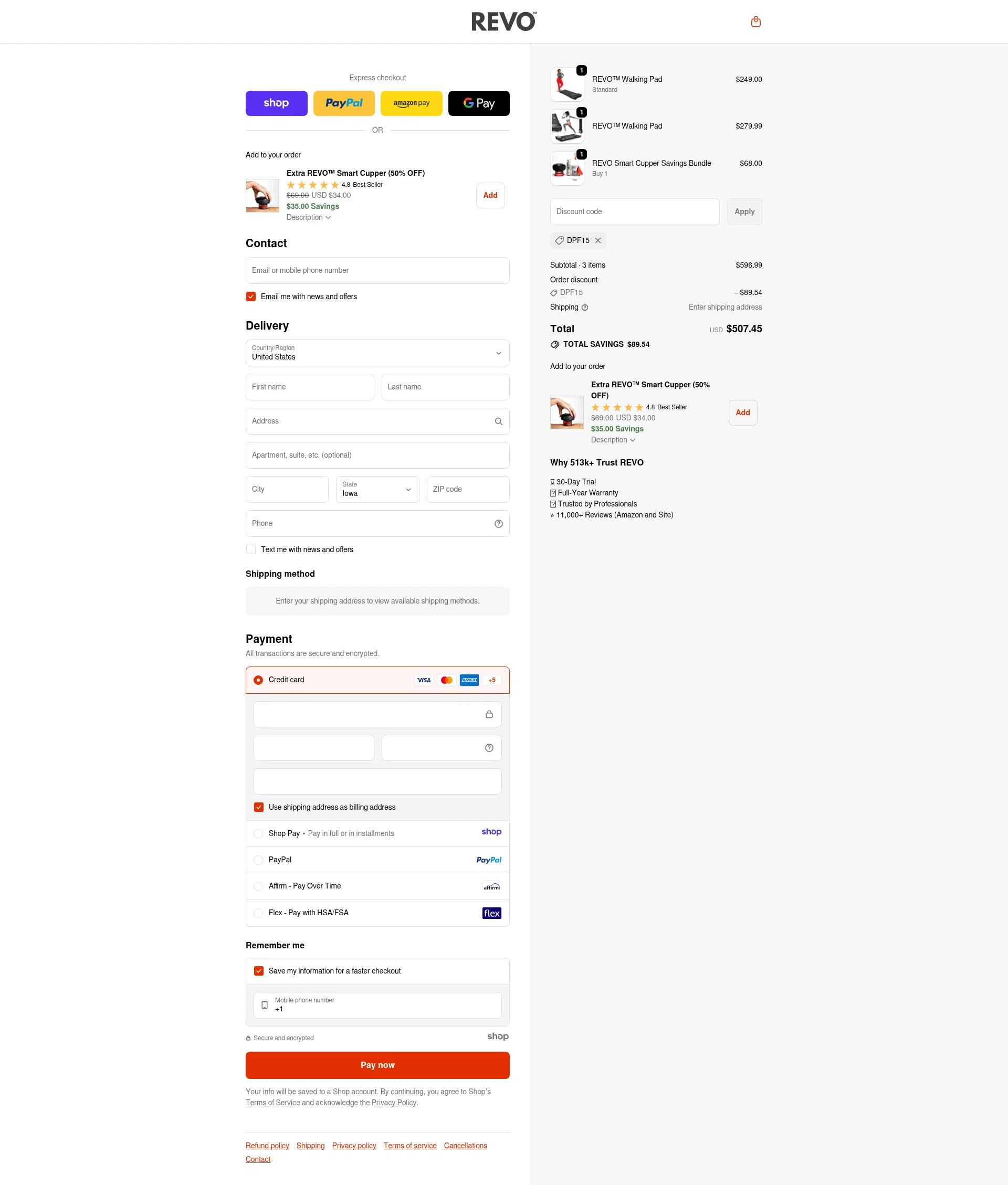 Revomadic checkout page showing Revomadic coupon code box | Screenshot taken by SimplyCodes community member on Jan 2, 2026