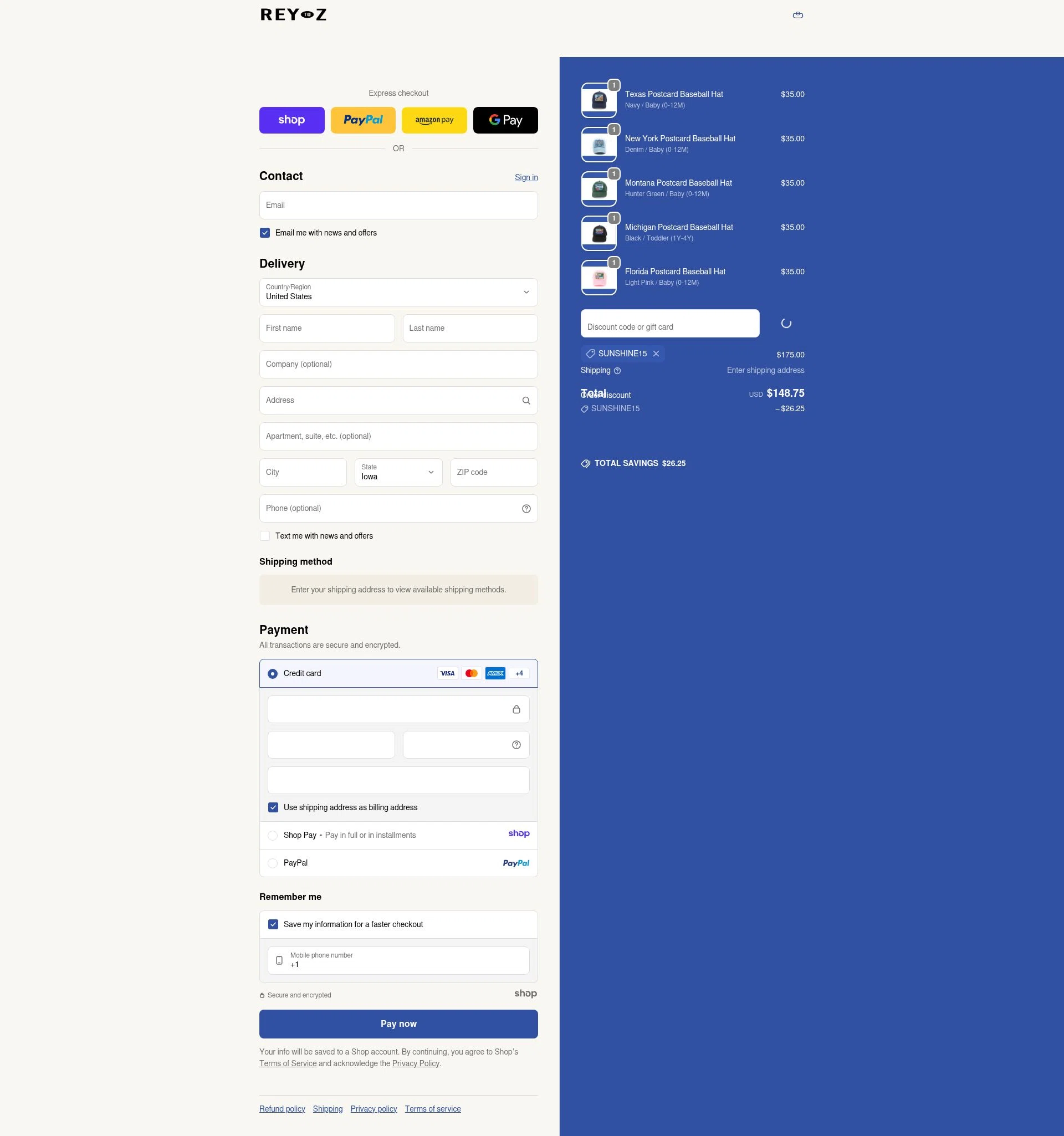 Rey to Z checkout page showing Rey to Z discount code box | Screenshot taken by SimplyCodes community member on Dec 29, 2025