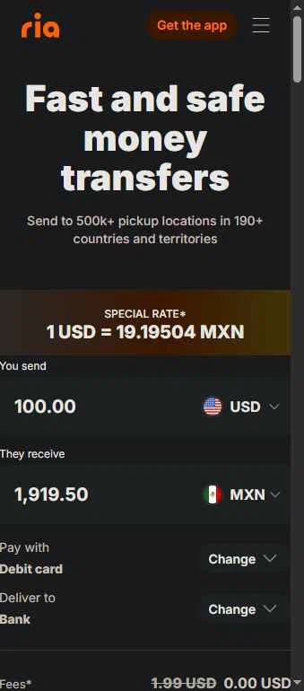 Ria Money Transfer checkout page showing Ria Money Transfer coupon code box | Screenshot taken by SimplyCodes community member on Jun 9, 2025