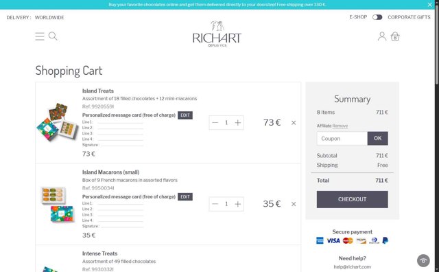 Richart checkout page showing Richart promo code box | Screenshot taken by SimplyCodes community member on Jul 5, 2025