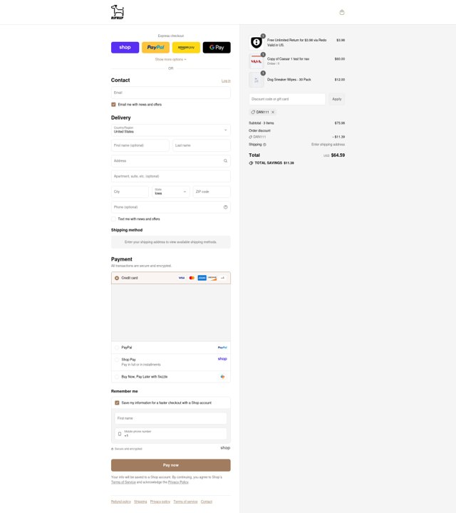 Rifruf checkout page showing Rifruf discount code box | Screenshot taken by SimplyCodes community member on Sep 5, 2025