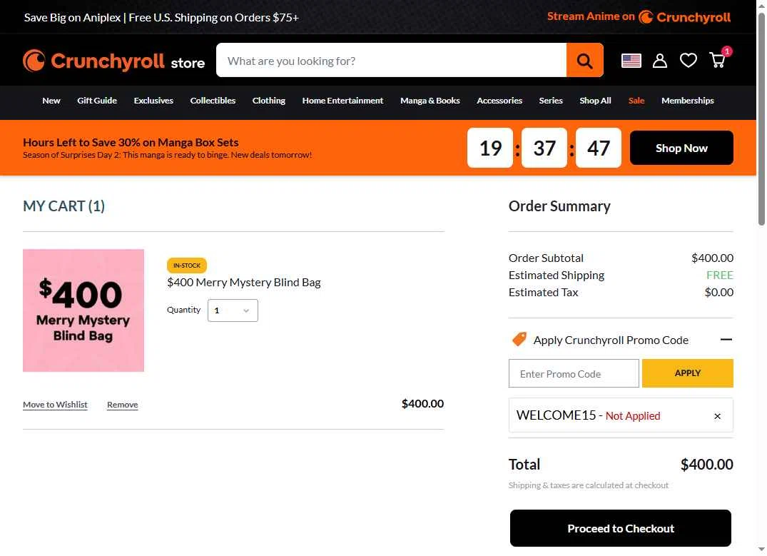 RightStuf checkout page showing RightStuf promo code box | Screenshot taken by SimplyCodes community member on Dec 4, 2025