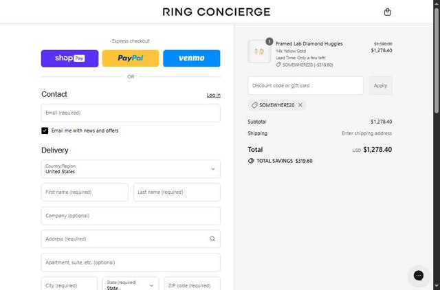 Ring Concierge checkout page showing Ring Concierge discount code box | Screenshot taken by SimplyCodes community member on Aug 21, 2025