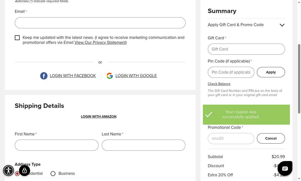 Rip Curl checkout page showing Rip Curl promo code box | Screenshot taken by SimplyCodes community member on Oct 1, 2025