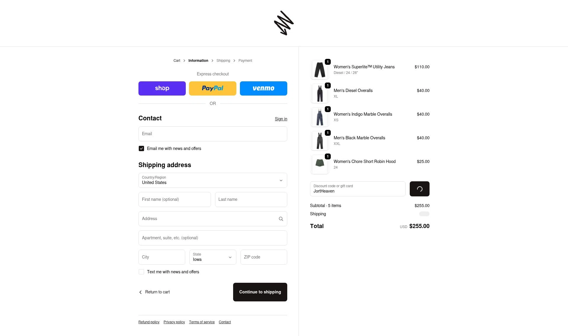 Ripton & Co. checkout page showing Ripton & Co. discount code box | Screenshot taken by SimplyCodes community member on Feb 17, 2026