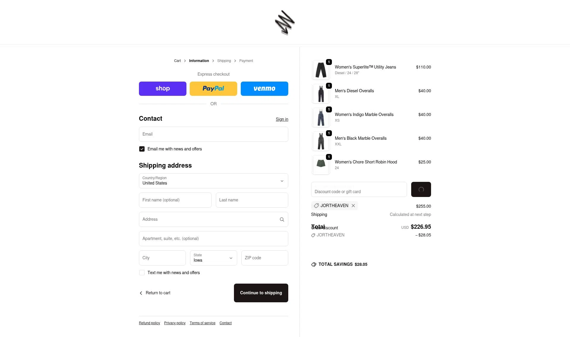 Ripton & Co. checkout page showing Ripton & Co. discount code box | Screenshot taken by SimplyCodes community member on Feb 8, 2026