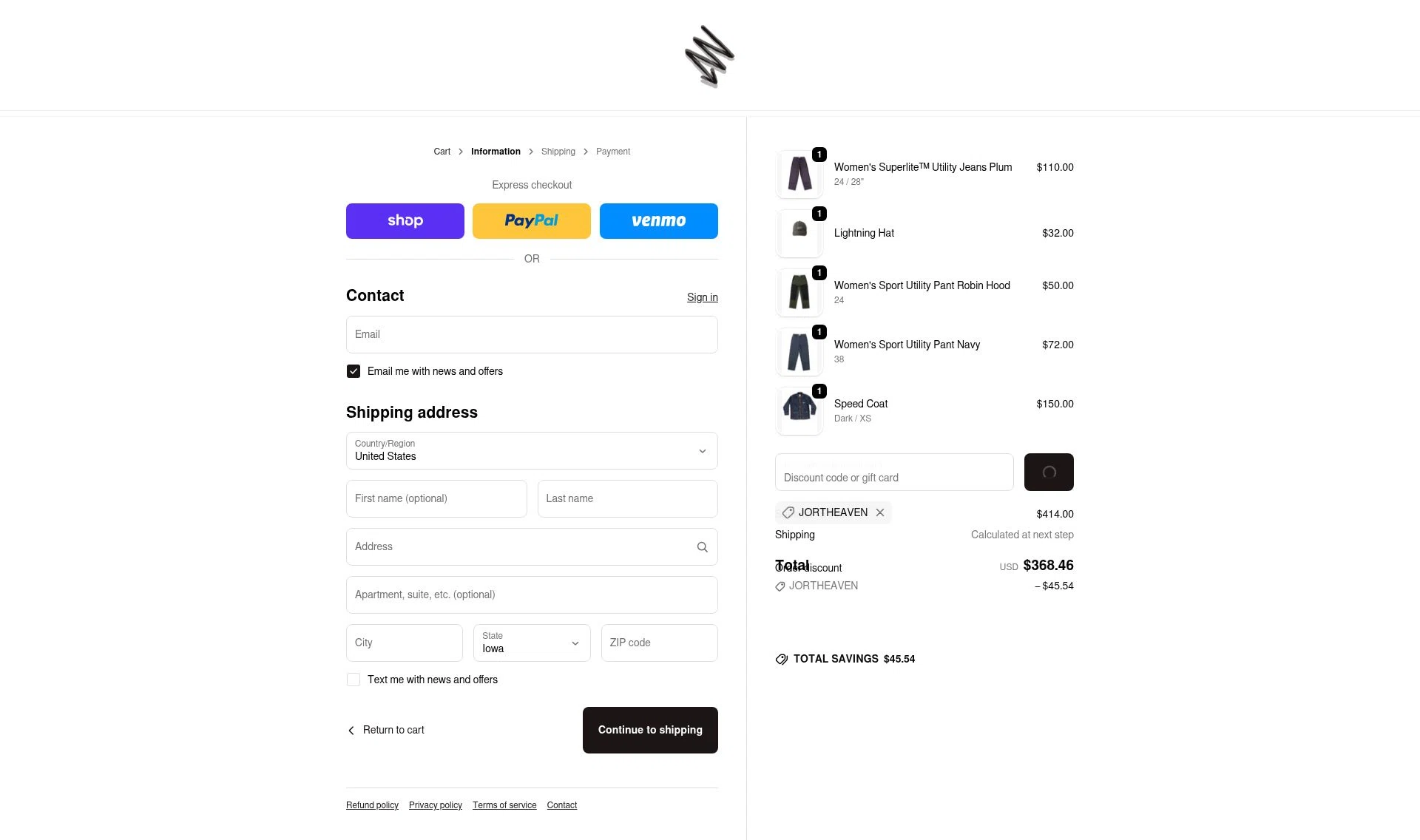 Ripton & Co. checkout page showing Ripton & Co. discount code box | Screenshot taken by SimplyCodes community member on Jan 30, 2026