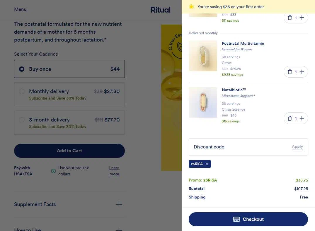 Ritual Promo Codes - 25% Off (63 Verified) Nov 2025