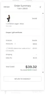 crazy20 coupon verification screenshot