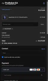 RobotForexPro coupon verification screenshot