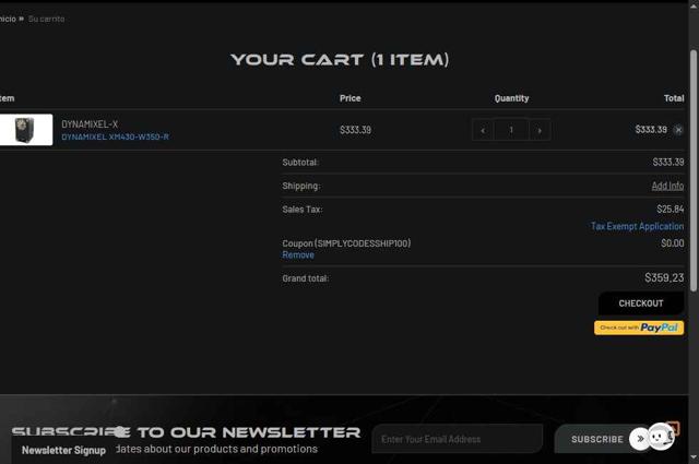 ROBOTIS checkout page showing ROBOTIS promo code box | Screenshot taken by SimplyCodes community member on Aug 4, 2025