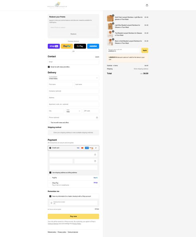 Rockflowerpaper checkout page showing Rockflowerpaper promo code box | Screenshot taken by SimplyCodes community member on Aug 16, 2025