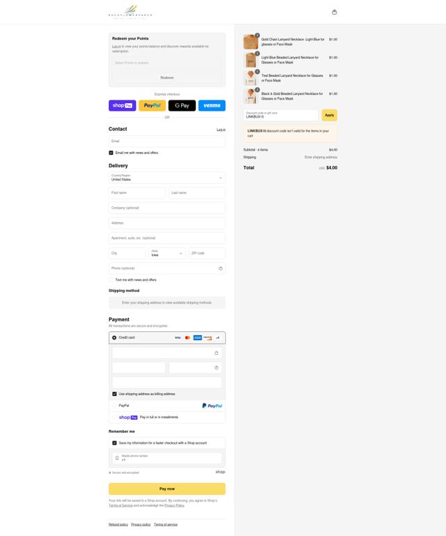 Rockflowerpaper checkout page showing Rockflowerpaper promo code box | Screenshot taken by SimplyCodes community member on Aug 12, 2025