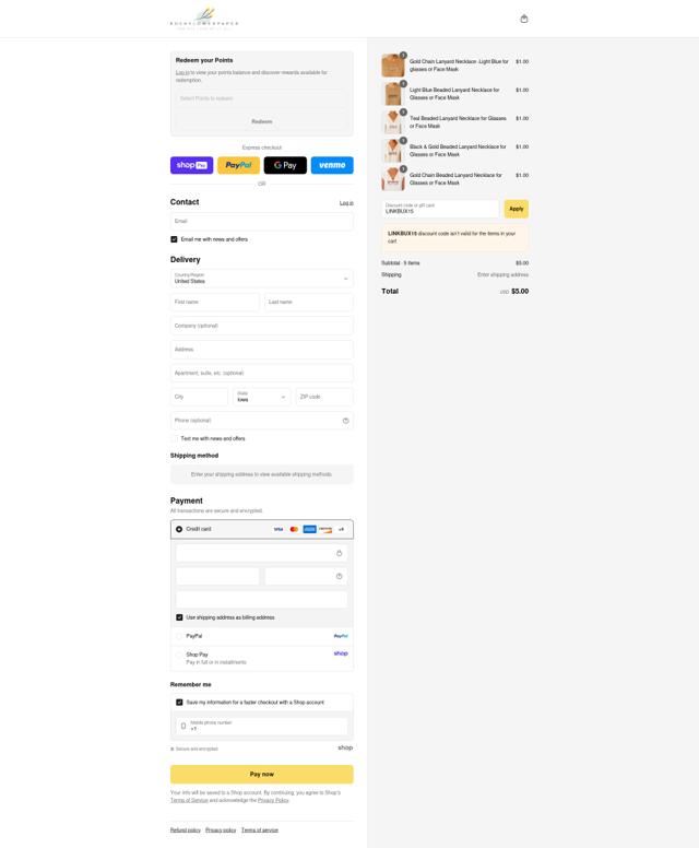 Rockflowerpaper checkout page showing Rockflowerpaper promo code box | Screenshot taken by SimplyCodes community member on Aug 21, 2025