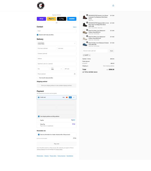 ROCKROOSTER checkout page showing ROCKROOSTER promo code box | Screenshot taken by SimplyCodes community member on Sep 14, 2025